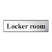 Locker Room Sign Chrome Effect Self-Adhesive PVC (200mm x 50mm)