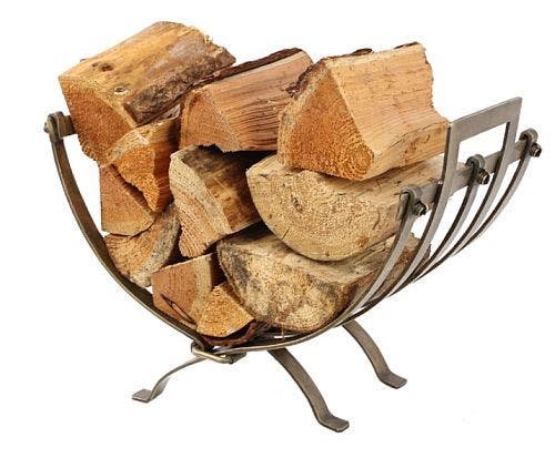 Mansion Antique Brass Folding Log Holder