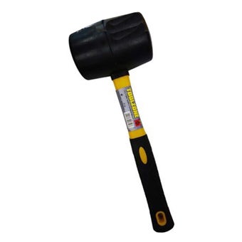 Toolzone 32oz Fibre Handle Black Rubber Mallet