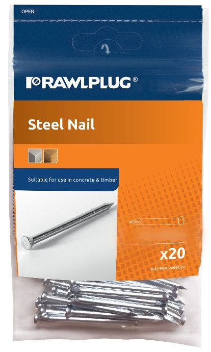 Rawlplug Masonry Nails - 3.0 x 50mm (Pack of 20)