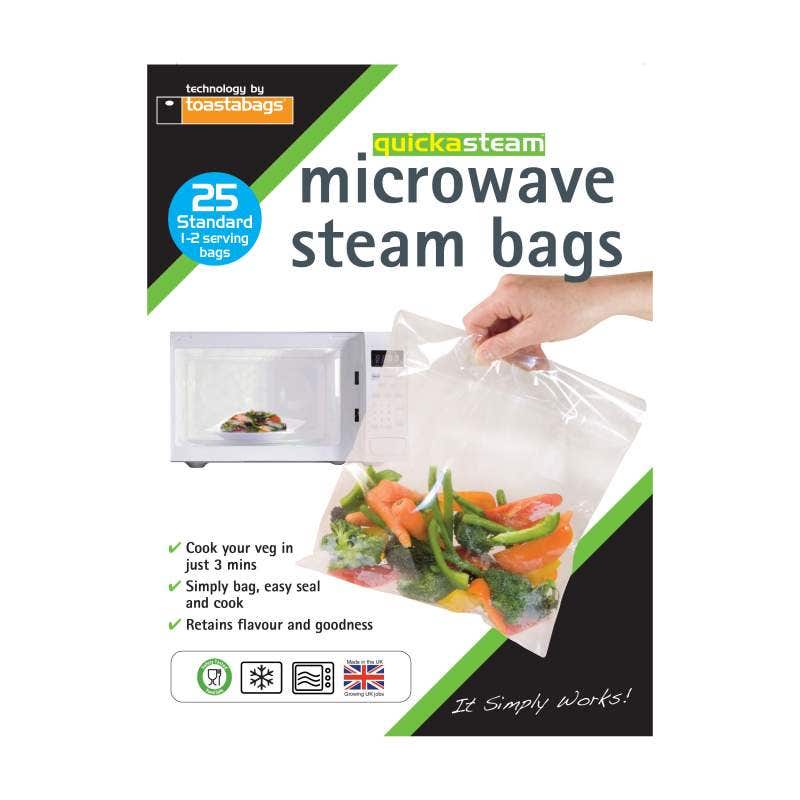Planit Microwave Steam Bags Standard  - 25 Pack