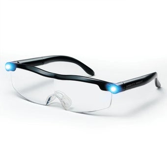 Mighty Sight Rechargeable LED Magnifying Glasses with 160 Percent Zoom