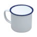 Falcon Enamel White Mug - 9cm