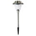 Night Bloom Warm White Stainless Steel Solar Pathway Garden Light with Rechargeable Battery