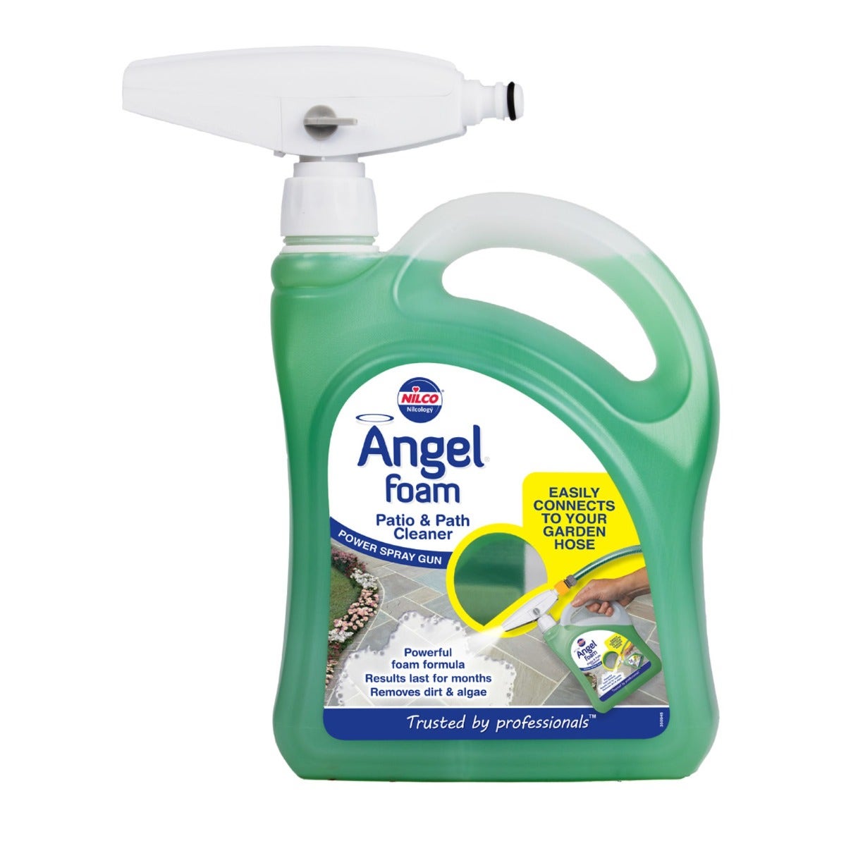 Nilco Angel Foam Patio & Path Cleaner Ready To Use Dirt Algae Remover 2L