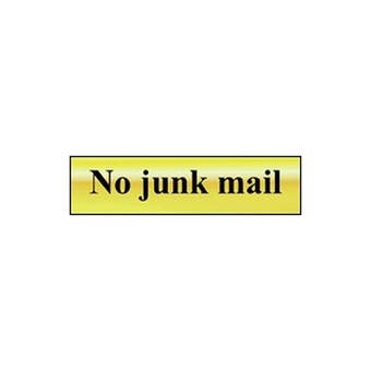 No Junk Mail Brass