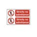 Strictly no admittance - PVC Sign (300 x 200mm)