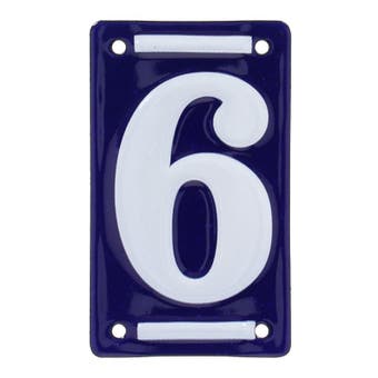 Enamel Nouse Number - 6