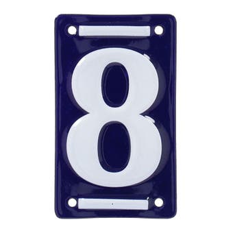 Enamel House Number - 8