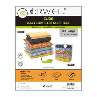 Orwell Cube Vacuum Storage Bag XXL 70 x 100 x 35cm - Pack of 2