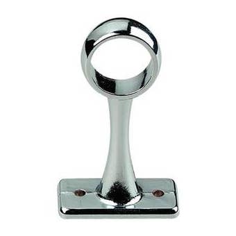 Premier Chrome Round Rail Centre Bracket - 25mm