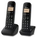 Panasonic KX-TGB612 Twin Cordless DECT Phones with Nuisance Call Block, Enhanced Volume and Answering Machine – Black
