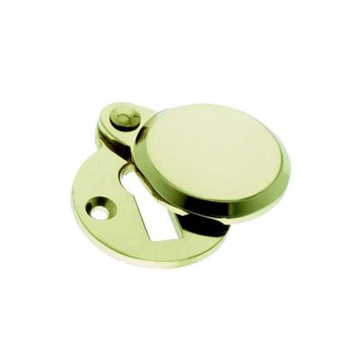 Polished Brass Heavy Duty Covered Escutcheon - 42mm x 33mm