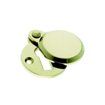 Polished Brass Heavy Duty Covered Escutcheon - 42mm x 33mm