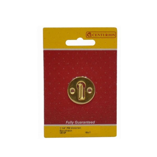 1 1/4" Polished Brass Victorian Escutcheon