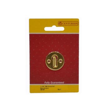 1 1/4" Polished Brass Victorian Escutcheon