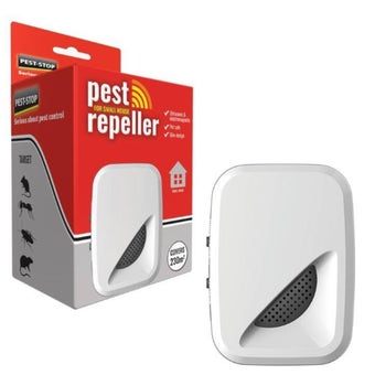 Pest-Stop Indoor Ultrasonic and Electromagnetic Pest Repeller for Small House Coverage Up to 2500 sq ft