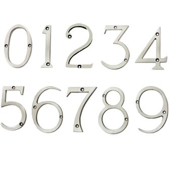 Pewter Face Fixing Numerals - 76mm