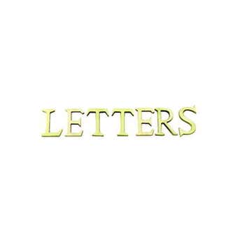 Pin Fix Letter B Polished Brass 2" (50mm)
