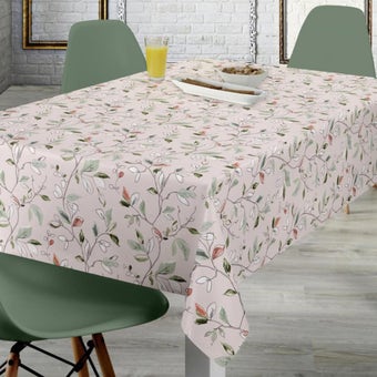 Pink Floral Oil Cloth - Price per metre