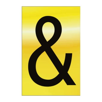 Polished Gold Effect Character '&' 75mm