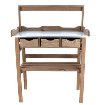 Potting Table with Upper Shelf – Perfect for Garden Organization