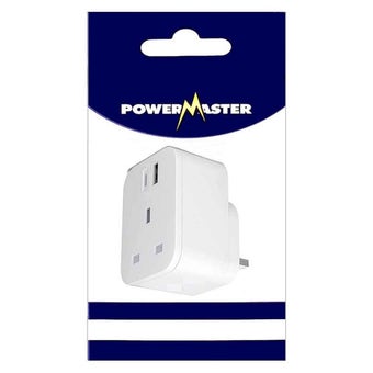 Powermaster Uk Plug Adaptor With 2 USB Outlets
