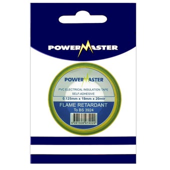 Powermaster 19Mm Pvc Insulating Tape Earth - 20m