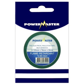 Powermaster 19mm Pvc Insulating Tape Green - 20m