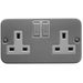 Powermaster 2 Gang 13 Amp Switched Metalclad Socket