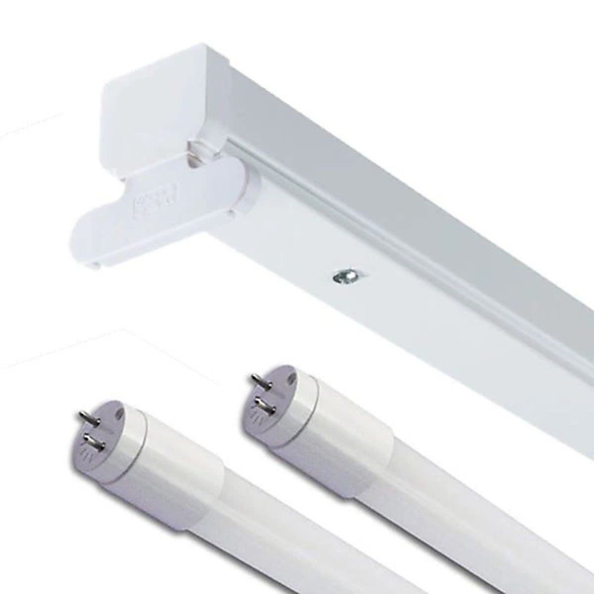 Powermaster 4ft Twin LED Ready Single Ended Batten Fitting 