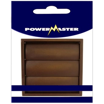 Powermaster 5 Inch Brown Gravity Vent – Automatic Shutter Vent Cover for Wall and Duct Ventilation Systems