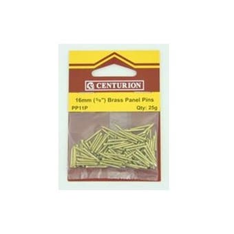 15mm Solid Brass Panel Pins (25g)