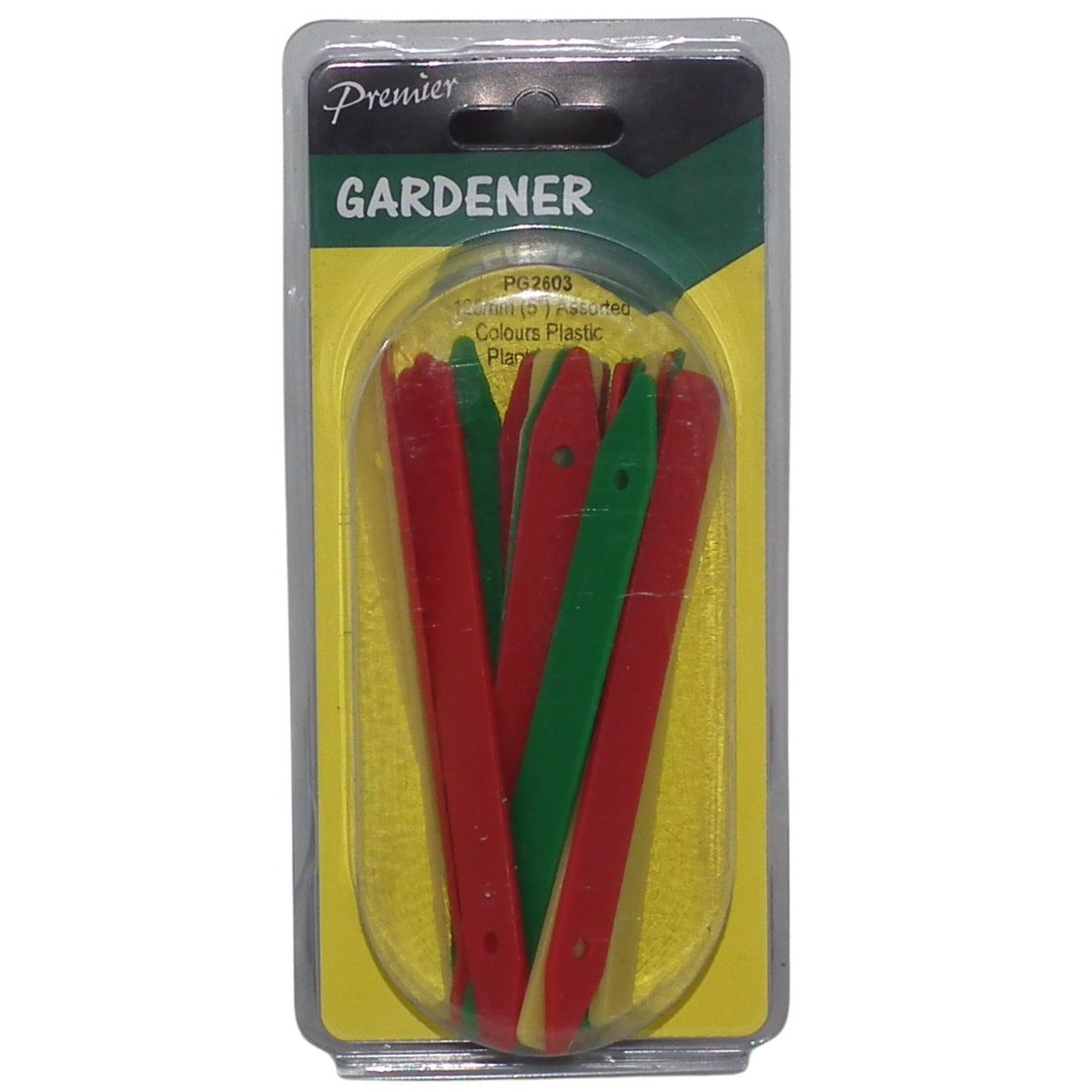 Premier 30 Piece 125mm Assorted Colour Plastic Plant Labels 