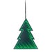 Premier 15cm Battery Operated Lit Tree Mirror – Modern Green LED Christmas Decoration