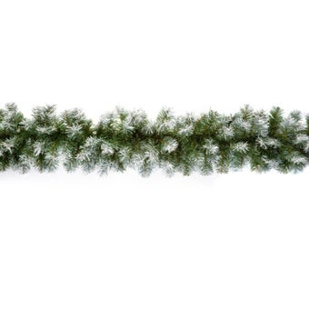 Premier 2.7m Snow-Tipped Christmas Garland – Classic Festive Greenery with a Winter Frost Finish