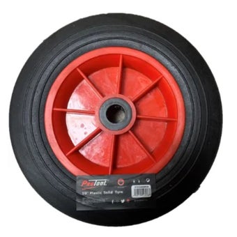 Protool 250mm Solid Rubber Wheel with 20mm Bore – Durable and High-Traction Industrial Replacement Wheel