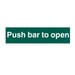 Push bar to open - PVC Sign (200mm x 50mm)