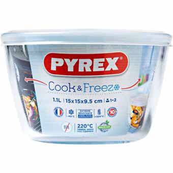 Pyrex Cook & Freeze Container With Lid - 1L
