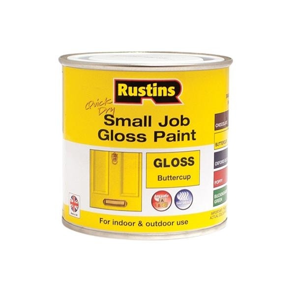 Rustins Quick Dry Small Job Gloss Paint - Buttercup 250ml