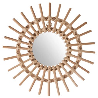 Rattan Sun Mirror 30cm