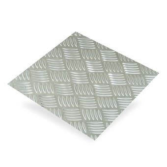 Raw Aluminium Checkboard Sheet 12cm x 100cm