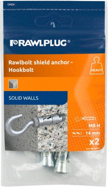 Rawlbolt Shield Anchor - Hookbolt M8 (Pack of 2)