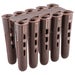 Rawlplug Brown HDPE Plastic Wall Plugs Pack of 100 for No. 8 to 14 Screws – Multi-Purpose Fixings for Masonry and Lightweight Applications