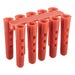 Rawlplug HDE Red Wall Plugs 5.5 x 34mm Box of 100 for 3.5mm to 6.0mm Screws – Lightweight Fixings for Brick and Masonry