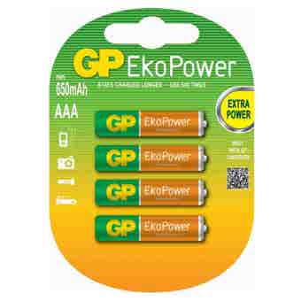 GP RyCyko+ Rechargeable AAA Battery - Pack of 4