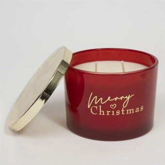 Red Cinnamon Candle with Lid