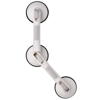 Ridder Angled Suction Grab Bar Premium White