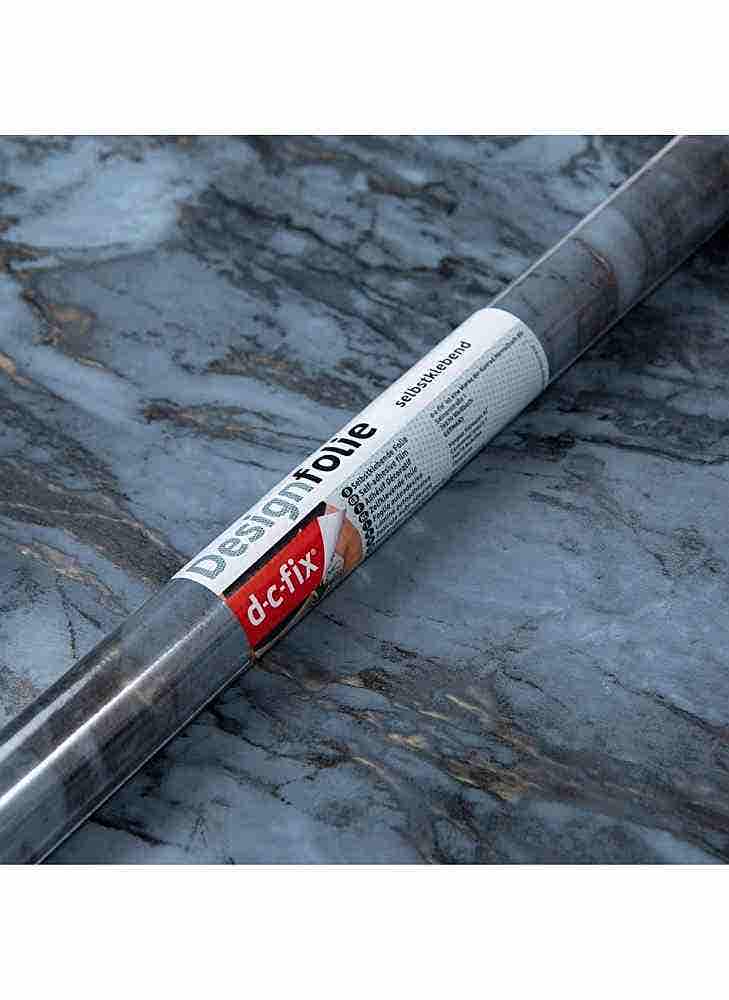 D-C-Fix Romeo Blue Marble Self-Adhesive Contact - 2m x 67.5cm