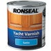 Ronseal Exterior Yacht Varnish Satin Clear 500ml – Durable UV and Weather Protection for Outdoor Wood